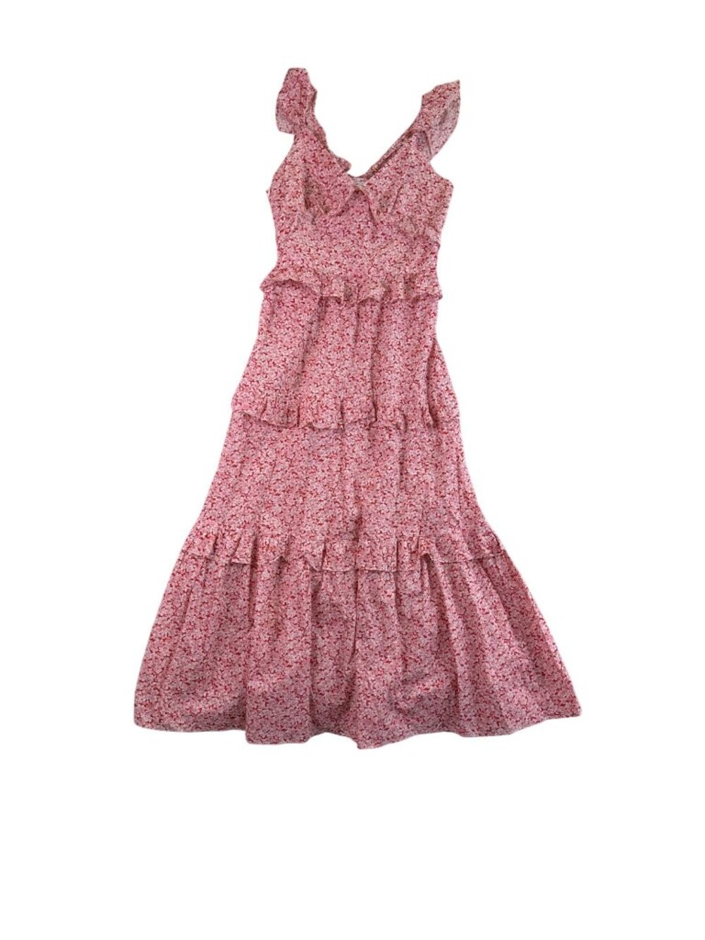 Petal + Pup Women’s Pink Floral Maxi Dress Tiered Sleeveless With Tags Size 4 - Picture 2 of 9